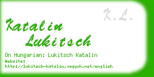 katalin lukitsch business card